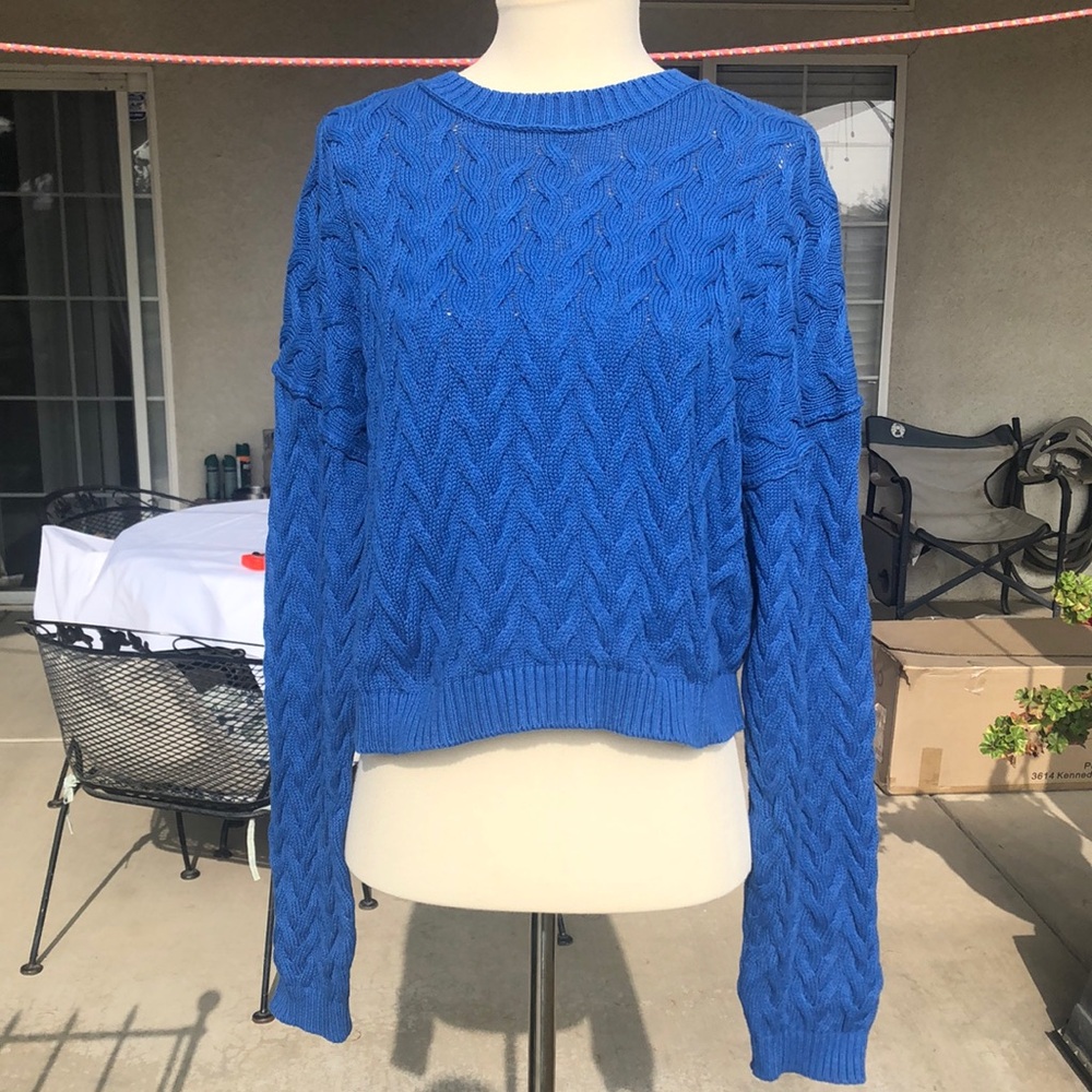 Cotton On Blue Cable Knit Sweater